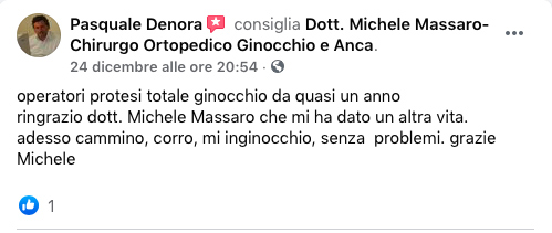 Chirurgia ginocchio e anca Dott. Massaro - recensioni