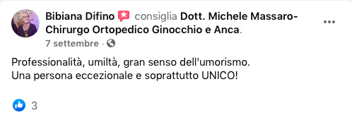 Chirurgia anca Dott. Massaro - recensioni