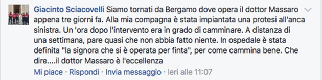 Opinione sul Dott. Michele Massaro - Specialista protesi anca e ginocchio