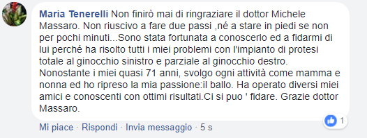 Opinione sul Dott. Michele Massaro - Specialista protesi anca e ginocchio