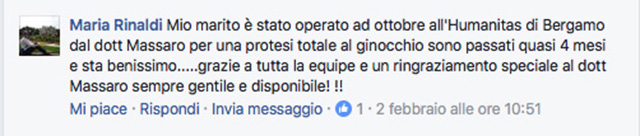 Opinione sul Dott. Michele Massaro - Specialista protesi anca e ginocchio