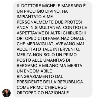 Opinione sul Dott. Michele Massaro - Specialista protesi anca e ginocchio