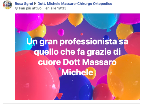 Opinione sul Dott. Michele Massaro - Specialista protesi anca e ginocchio