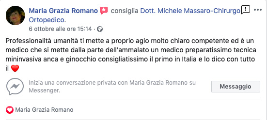 Opinione sul Dott. Michele Massaro - Specialista protesi anca e ginocchio