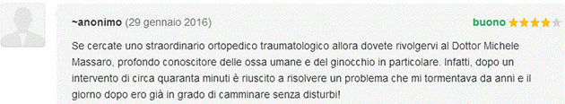 Opinione sul Dott. Michele Massaro - Specialista protesi anca e ginocchio